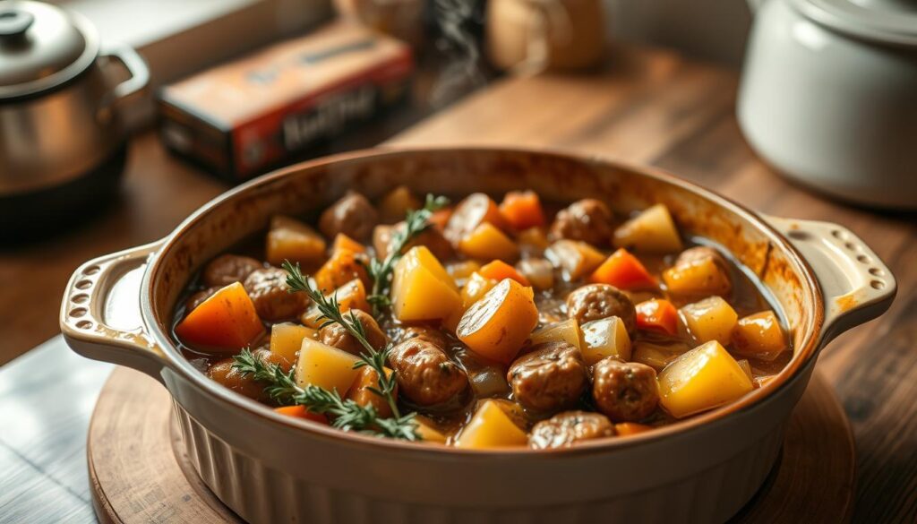 Slow Cooker Sausage Casserole